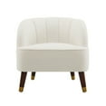 thumbnail image 3 of Upholstered Barrel Accent Chair With Wooden Legs, 3 of 6