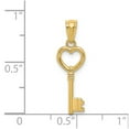 thumbnail image 3 of 14k Yellow Gold Heart Key Polished Pendant, 3 of 4