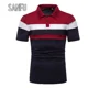 thumbnail image 5 of Sanfu®polo A Rayas De Tres Colores Playera Informal De Moda, 5 of 7