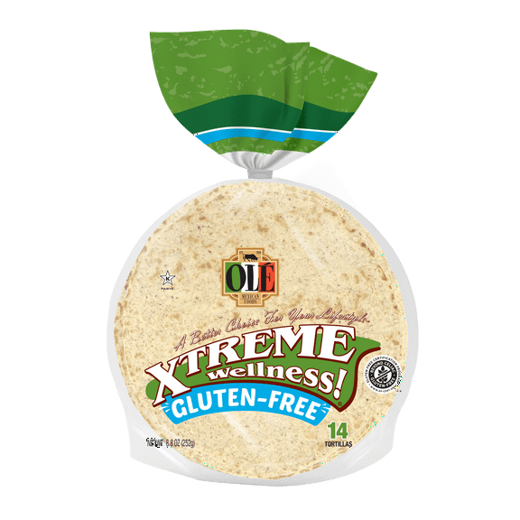 Olé Mexican Foods Xtreme Wellness Gluten Free Street Taco Flour Tortilla Wraps, 8.8 oz, 14 Count
