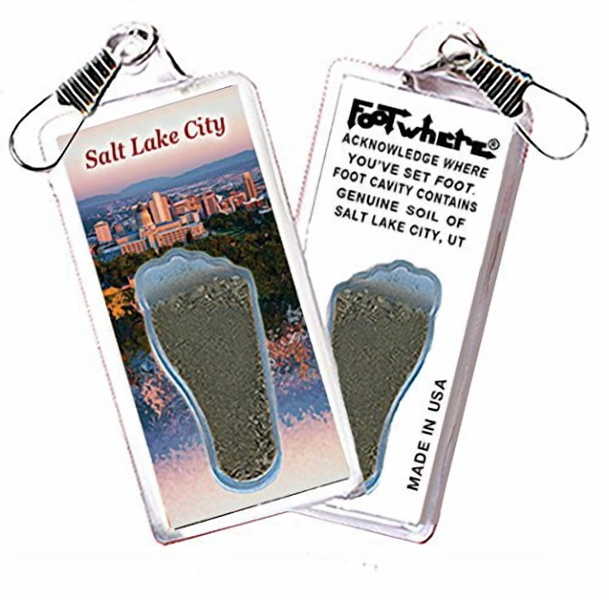 Salt Lake City FootWhere Souvenir Lanyards. (SLC300 - Assorted) 6 Piece Set.