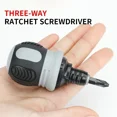 thumbnail image 2 of Ratchet Screwdriver Set Short Shaped Radish Head High Hardness Labor-saving Multi-functional Dual-purpose, 2 of 7