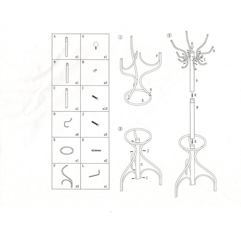 Frenchi home furnishing metal coat rack hotsell