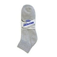thumbnail image 2 of 3 Pair Men Diabetic Quarter Socks Non-Binding Top Circulatory Cushion Grey 10-13, 2 of 7