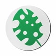 thumbnail image 1 of Philodendron Mouse Pad for Computers, Simplistic and Monochrome Illustration of Tropical Leaf on a Plain Background, Round Non-Slip Thick Rubber Modern Mousepad, 8" Round, Green White, by Ambesonne, 1 of 2