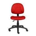 thumbnail image 3 of Boss Office Products B325-RD Perfect Posture Deluxe Modern Home Office Chair without Arms, Red, 3 of 3