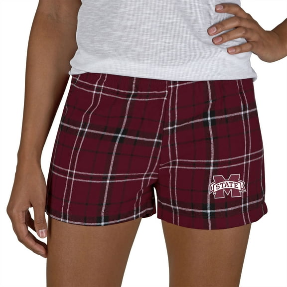 Women's Concepts Sport Maroon/Black Mississippi State Bulldogs Ultimate Flannel Shorts