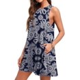 thumbnail image 3 of Anyjoin Women's Summer Dresses Beach Floral Tshirt Sundress Sleeveless Pockets Casual Tank Dress, 3 of 6