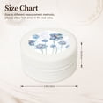 thumbnail image 2 of Yiaed Pale Blue Lotus Flowers Print Travel Jewelry Case Bridesmaid Gift Boxes Jewelry Travel Organizer Small Round Jewelry Box Mini Storage-White, 2 of 7