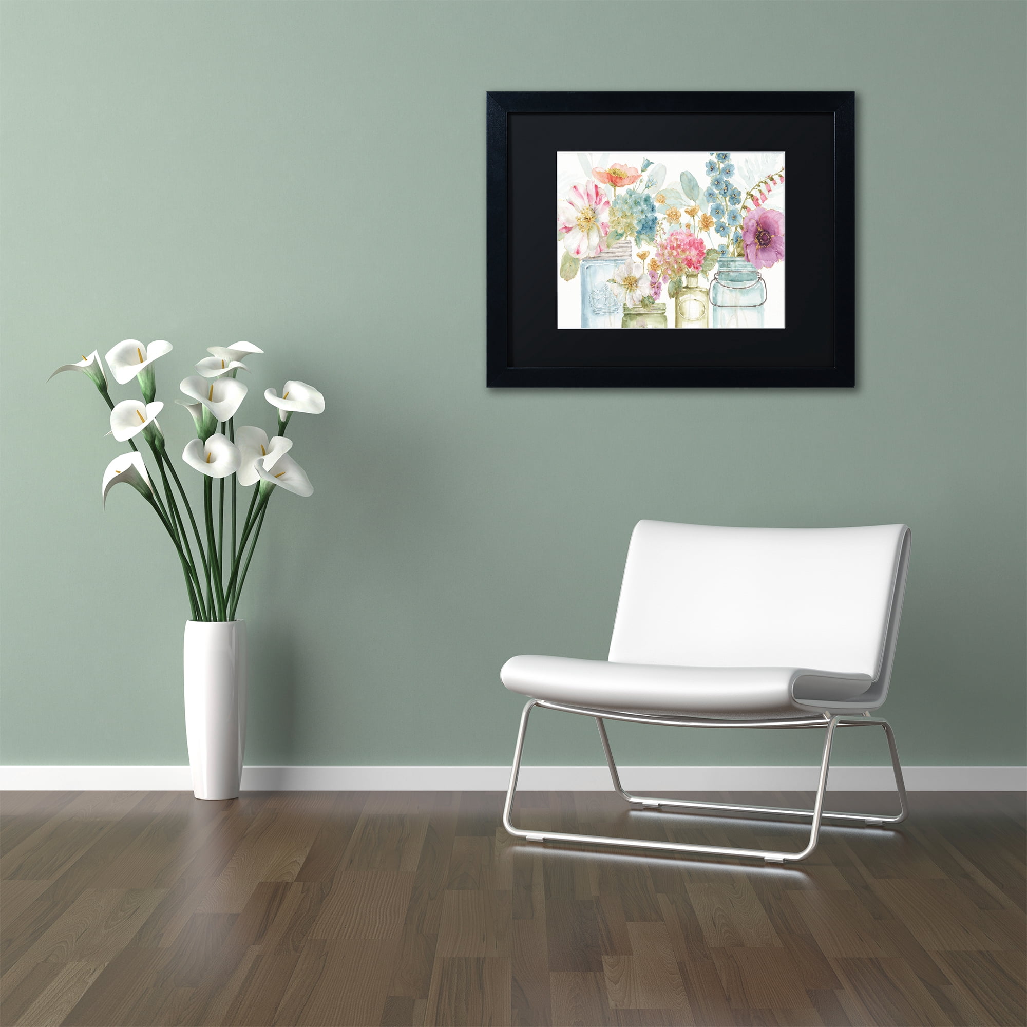 Lisa Audit 'Rainbow Seeds Flowers X' Matted Framed Art