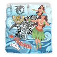 thumbnail image 3 of Juego de cama Hawai - Polinesia Niñas con tiburón, 3 of 4