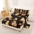 thumbnail image 2 of Erosebridal Cute Capybara Bed Sheets For Capybara Lovers Bed Sheets,Modern Geometric Hockeycomb King Sheets For Kids Girls 4-Piece, 2 of 6