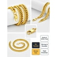 thumbnail image 7 of U7 Stainless Steel Chunky Miami Franco Cuban Chain for Men Necklace Bracelet Gold Plated Jewelry Set 2-Piece in 12MM Width 22 Inch, 7 of 7