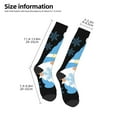 thumbnail image 2 of Gaeub Christmas Gnome Snowflake Printed Design Socks Stretchy High Tube Socks for Men Women Teens , Softball Soccer Socks for Hiking, Sport, 2 of 6