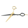 thumbnail image 4 of Stainless Steel Scissors, Scissors, Black+Gold For Hair Salon Barber Shop Flat Scissors, 4 of 8