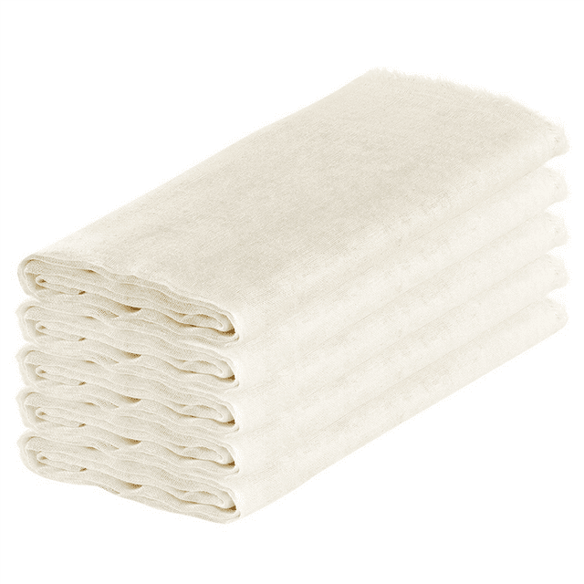 Chiffons en Mousseline pour Cuisiner, Lot de 15 (50X50CM), Non Blanchis, Réutilisables et Lavables pour Filtrer le Fromage