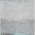 thumbnail image 4 of HomeRoots 623994 10 x 14 ft. Teal, Blue & Gray Abstract Washable Transitional Indoor & Outdoor Rectangle Area Rug, 4 of 9