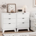 thumbnail image 7 of FANRAL Fluted 3 Drawer Nightstand,Modern Bedside Table with Anti-Tip Safety Design,Wood End Table for Bedroom Living Room,White Night Stand, 7 of 7