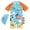 C1-Light Blue836, variant on Byoo Toddler Boys UPF 50 Crab Print One Piece Swimsuit with Swim Cap Quick Dry Beach Swimwear,Blue