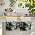 thumbnail image 4 of Green Black Foggy Forest Kitchen Towels Set of 1, Abstract Art Mountain Absorbent Dish Towels for Kitchen, Microfiber Hand Towel, Quick Drying Tea Towel for Cleaning Decorative Dishcloths, 4 of 7
