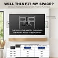 thumbnail image 6 of VIVO Black Electric Adjustable TV Above Fireplace Mount for 37" to 70" Screens, 6 of 8