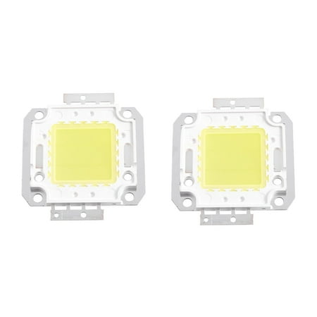 

2X Square Shape White DC Light Lamp COB SMD LED Module Chip 30-36V 20W