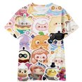 thumbnail image 1 of T-shirts Mode Garçons Filles Enfants Impression Dessin Animé Fête des Ufs Manches Courtes, 1 of 2