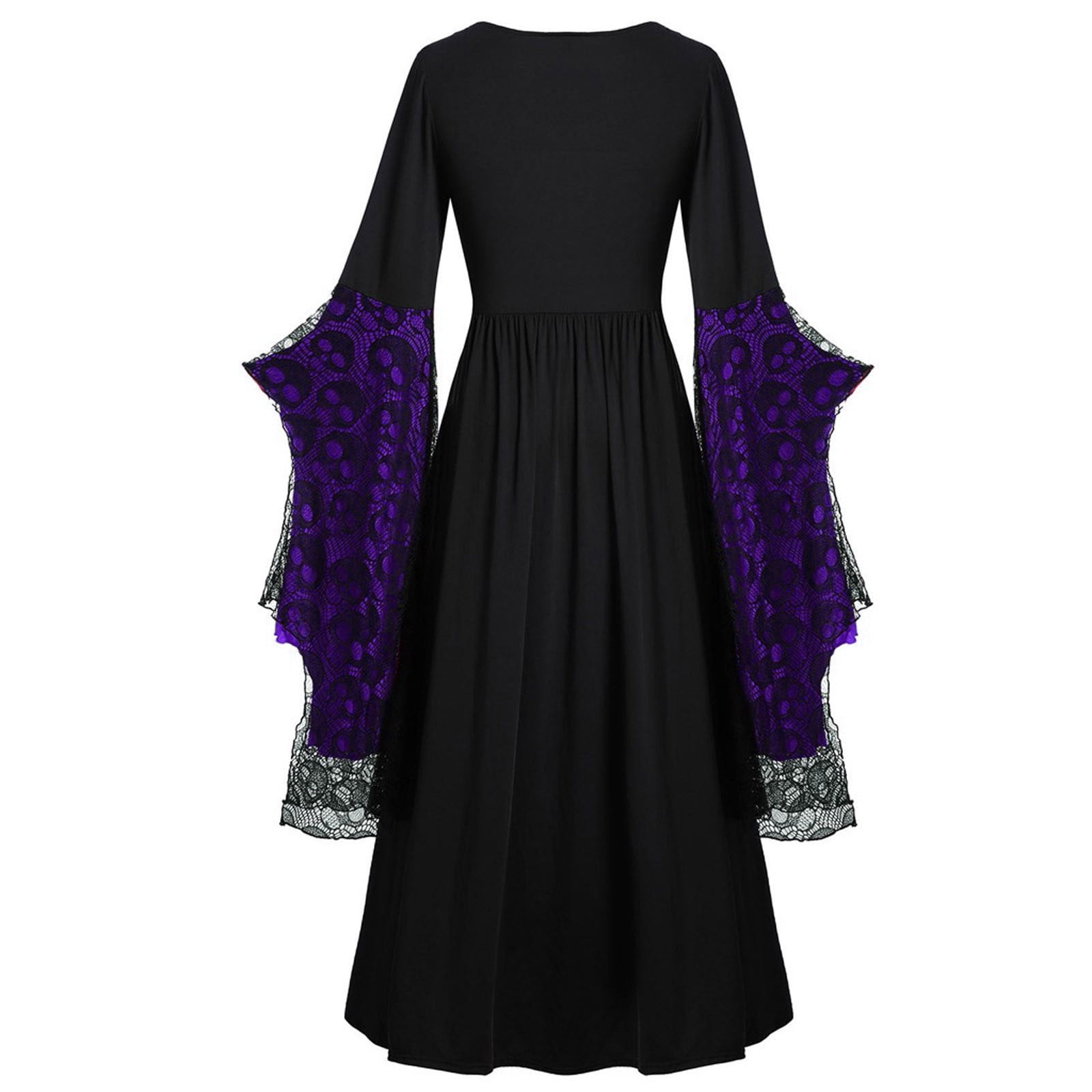 purple dress with black lace overlay FW'24: Lace Overlay Dress in Purple Nightshade (Pre-Order) main image 1