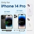 thumbnail image 2 of Compatible with iPhone 14 Pro Case 6.1, Slim Liquid Silicone 3 Layers Full Covered Soft Gel Rubber Phone Case Protective Cover with Microfiber Lining 6.1 inch-Navy Blue, 2 of 12