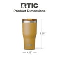 thumbnail image 6 of RTIC 30 oz Ceramic Lined Insulated Essential Tumbler, Leak-Resistant Lid, Harvest, 6 of 6