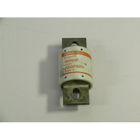 Gould Shawmut Amp Trap Fuse - A50P500-4 Gould Shawmut Amp-Trap Fuse A50P500 Type 4 Form 101 500 Amp 500V A50P5004