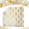 Lilgiuy Christmas Gift Wrapping Papers 118.11" Roll Gold Foil Kraft Wrapping Paper Christmas Tree Design Xmas Holiday Birthday New Year Party