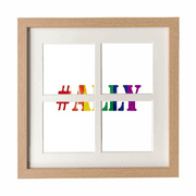 Ally LGBT Rainbow Pattern Frame Wall Tabletop Display 4 Openings Picture