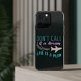 thumbnail image 3 of DistinctInk Clear Case for Apple iPhone 14 PRO (6.1" Screen) - Don't Call A Dream Call A Plan, 3 of 9