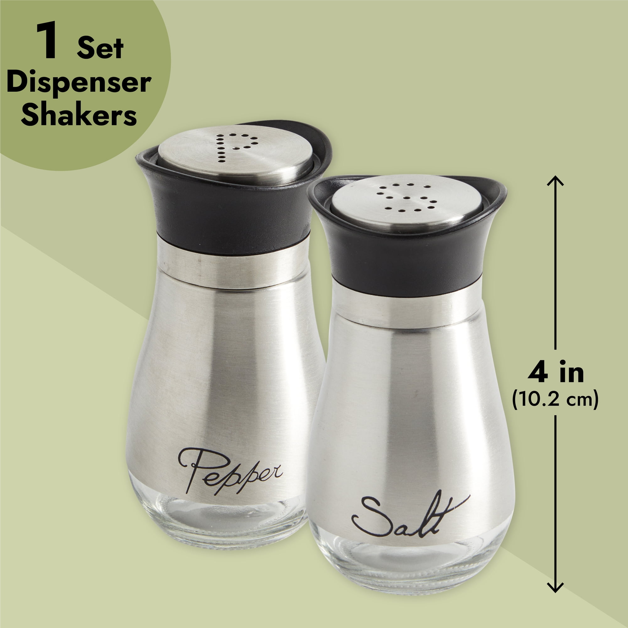 RW Base 1 oz Glass Salt and Pepper Shaker Set - Tower Style - 1 count box