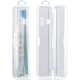 thumbnail image 1 of 2 Pack Travel Size Toothbrush Case Holder Portable Clear Toothbrush and Toothpaste Storage Container Hard Plastic Transparent Toothbrush Carrying Box for Traveling, 1 of 5