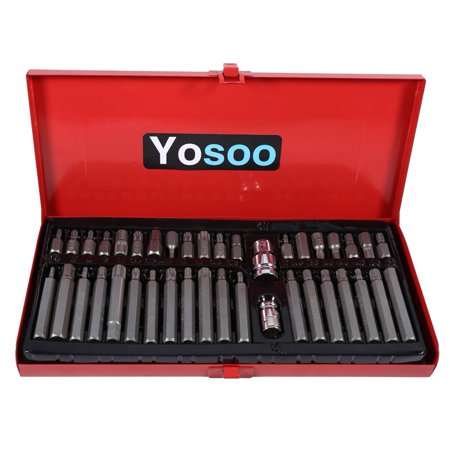 4 Assorted Bits - Hilitand 40pcs Assorted Power Screwdriver Bits Set Hex Spline Torx and Bit Holder Socket Adapter, Power Bits, Screwdriver Tool