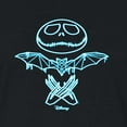 thumbnail image 3 of Disney - The Nightmare Before Christmas - Jack Glows Blue - Juniors Cropped Cotton Blend T-Shirt, 3 of 5