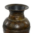 thumbnail image 5 of DecMode 29", 22"H Floral Indoor Outdoor Large Brown Metal Vase with Evil Eye Relief, Set of 2, 5 of 17