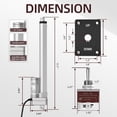 thumbnail image 2 of HLONK Linear Actuator 12V with Controller 6" 3000N/660lbs Stroke Electric Actuator 5mm/s Motion Actuator Heavy Duty with Reverse Polarity Switch Controller, 2 of 6
