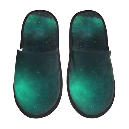 

Noikeo Witch House On The Hill Pattern Cozy Slippers Indoor for Women and Mens Fuzzy House Shoes Soft Plush Warm Slip-on Slippers-Medium