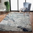 thumbnail image 2 of Ox Bay Nayeli 5' x 7'6" Gray/Navy Abstract Durable Performance Indoor Area Rug, 2 of 9
