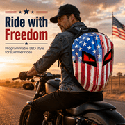 Gelrova 19-inch Programmable LED ABS Hard Shell Motorcycle Backpack Multicolor