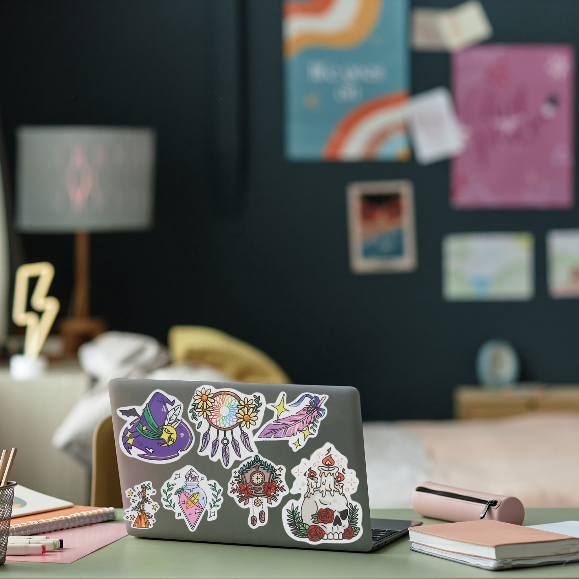 Unique Bargains Waterproof Reading Stickers for Laptop Scrapbook Magic