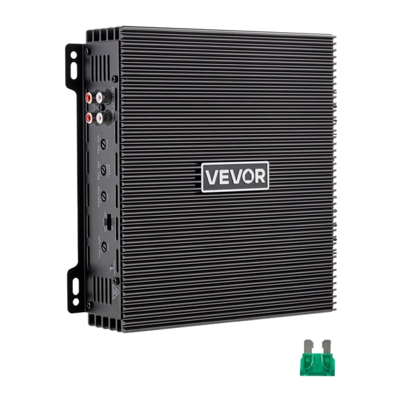 VEVOR 2 Channel Car Audio Amplifier 2 Ohm Stable Bridgeable Class A/B Full Range Stereo Amp Max Power 2 x 300W @ 4 Ohm / 2 x 600W @ 2 Ohm for Car SUV Truck Off-Road