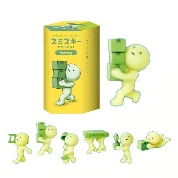 Smiski Moving Series Decorative Mini Figures Random Blind Box Glow In The Dark Designer Cute Toy Gift