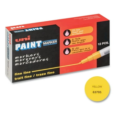 Permanent Marker, Fine Bullet Tip, Yellow