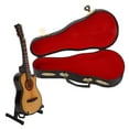 thumbnail image 3 of Modelo de guitarra en miniatura, réplica de guitarra de madera en miniatura con soporte decorativo., 3 of 14