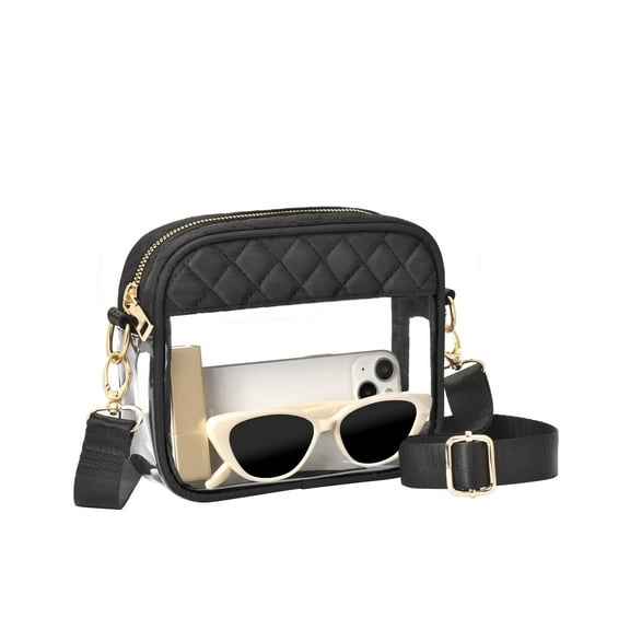 Clear Crossbody Bag Stadium Approved, Clear Bag for Stadium Events, Small Clear Purses for Women Stadium Crossbody