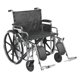 thumbnail image 1 of Silla de ruedas Drive Medical Sentra de alta resistencia con varios estilos de brazos y opciones de montaje frontal, color negro, bariátrica, 24 pulgadas, 1 of 1